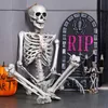 Other Event Party Supplies 90cm Halloween Horror Anatomy Movable Skull Skeleton Halloween Props Poseable Full Life Size Skeleton Prop Halloween Decoration 230905