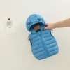 Down Coat Children Warm Down Vest Autumn Baby Cotton Waistcoat Kids Outerwear Children Clothing Boys Girls Hooded Jackets Vest 0-6Y R230905