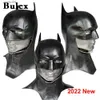 Party Masks Cafele 2022 Vuxna män Bat Superhero Cosplay Bruce Wayne Costume Halloween Masquerade Mask Black Latex Accessories T230905