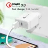 Type-C 20W PD and QC 3.0 dual ports USB PD 20W Fast Wall Charger with US EU UK Plug Charging for IPhone 15 14 13 pro max Ipad Xiaomin Huawei Mobile Phone Chargers