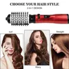Hair Dryers 2 in 1 Rotating Electric Straightener Brush Curler Dryer Air Comb Negative Ion Styler 230904