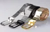 New fashion Men Metal Belt Gold Silve Black plated Metal Pin Buckled Waist belt Men Women Unisex accessory belt