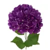 Dekoratif çiçek çelenkleri yapay ortanca çiçek 80cm/31.5 sahte tek ortanca ipek 6 renk merkez parçaları için ev parti damlası dhxsh