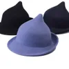 Ampla borda chapéus balde rei trigo palco mostrar modelagem personalidade magia academia chapéu lã mulheres fedora moda de alta qualidade borda curva cosplay feltro boné 230905