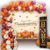 Other Event Party Supplies Happy Thanksgiving Balloons Arch Kit Fall Indoor Outdoor Decorations Maroon Burgundy Orange Balloon Garland 230905