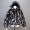 Womens Fur Faux Fashion Natural Coat Sleeve Real Raccoon Winter Women High Quality Silver Fed 230904