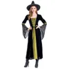 Costume a tema Costumi di Halloween Costume da strega per donna Adulto Adulto Fantasia Abito lungo Cappello Abbigliamento cosplay per donna 230904