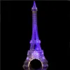 SXI Torre Eiffel Decor Luce colorata Luce notturna a LED Lampada da scrivania in stile Parigi per camera da letto Regalo di compleanno romantico per bambini Torta per feste 233k