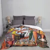 Одеяла с эфиопской живописью, художественное одеяло, фланелевое покрывало для кофейной церемонии, уютное мягкое флисовое покрывало 230904