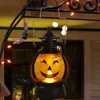 Décoration de fête 2023 Halloween LED Lanterne de citrouille suspendue -O-Lantern Rétro Petit fantôme Bougie Lumière Horreur Props Halloween Décoration x0905