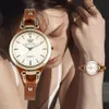 Relógios de pulso pop quartzo relógio mulheres couro fino cinta sólida cor moda presente relojes para mujer 230905