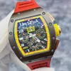 Richarmill Montres Mécaniques Automatiques Fabriquées en Suisse Rm011ao Rg Badminton Playeli Zongwei Édition Limitée 30 Marron Jaune Colomarting Automatique WN TMMB SG1P