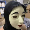 Partymasken Film Ein Spuk in Venedig Horrormaske Halloween Latex Vollkopfmaske Cosplay Gruselige Masken mit Turban T230905