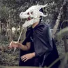 Party Masks Dino Mask Moving Jaw Horror Tyrannosaurus Rex Mask Animal White Dragon Cosplay Masks Halloween Party Headgear T230905