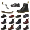 Top Leather Shoes Doc Martins короткие оксфордские сапоги мужские винтажные черные красные рыцарские пинетки лодыжка мотоцикле