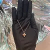 Moda Tasarımcısı Tiff Kolye Üst Sterling Gümüş Şanslı Çim Kolye 18K Gül Altın Romantik Geçiş X Kolye T Aile Kaviği Zinciri Sevgililer Günü Hediyesi