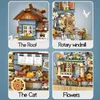 Blocks IDEA Windmill Octave Creative Toys Building Block Classical Music House Decoration Holiday Toys Gifts R230905