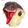 Maschere per feste Cobra Costume Novità Costume di Halloween Festa in lattice Animale Cobra Testa Maschera Serpente T230905