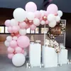 101 DIY Balloons Garland Arch Kit Rose Gold Pink White Balloon för Baby Shower Bruddusch Bröllopsfödelsedagsfest Dekorationer T2198D