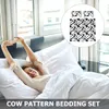 퀼트 3 PCSSET COW QUILT COVENT PATTERNE BEDDING KING SET MILL COTTON DUVET Child Size 230904