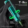 문신 머신 T-Rex 무선 문신 머신 키트 휴대용 파워 팩이있는 로타티 배터리 펜 2400mAh 카트리지 바늘 RM 문신 용품 230905