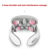 Other Massage Items Electric Smart Neck Massager Instrument Shoulder Neck Massage Cervical Vertebra Health Care Vibrator Heating Relieve Pain Muscle 230905