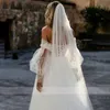 Querida manga bufante frisada linha a vestidos de noiva alças espaguete linha a vestidos de casamento de tule