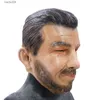 Party Masks Realistic Party Cosplay Famous Man Face Masks Latex Real Human Face Cosplay Mask T230905