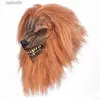 Party Masken Anime Werwolf Masken Halloween Latex Gummi Cosplay Wolf Kopf Haar Maske Werwolf Handschuhe Kostüm Party Scary Decor Kostüme T230905