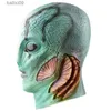 Máscaras de fiesta Forma Agua Anfibio Hombre Pescado Disfraces Cosplay Mejor Película Oscar Merman Cara Halloween Máscara de Látex T230905