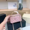 Designer de luxo bolsa crossbody cosmética marca francesa espelho bolsa portátil Lingshi moda feminina lingcha padrão bolsa de ombro único diariamente commuter box bags qualit