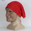 Masques de fête Dominatrice Fumer Granny Masque Avec Foulard Cosplay Parti Réaliste Vieille Nana Masque En Latex T230905