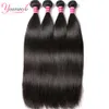 Lace Wigs Youngol bundel rambut lurus manusia Brasil Virgin Natural hitam jalinan 1 3 4 buah 30 inci ekstensi 230905