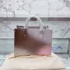 2023 nuova borsa di lusso multicolore borsa da donna con stampa lettera borse a tracolla moda borsa tote sfumata borse a tracolla in pelle di lusso di alta qualità borsa 220526