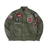 Men's Jackets High quality lightweight US NAVY print military patch white green black nylon baseball bomber jacket men bomber coats 230904