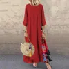 Basic Casual Dresses Ethnic Style Vintage Dress for Women Long Dress Loose Fashion Casual Elegant Women Clothing Clothes Streetwear Cotton Linen LST230904