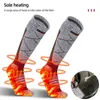 Sports Socks 1 Pair Winter Warm Electric Heating Socks Heating Foot Thermosocks Boot Elastic Heating Socks for Outdoor Hiking Skiing Cycling 230904