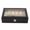 Grid PU Leather Watch Box Display Box Jewelry Storage Organizer Case Locked Boxes Retro Saat Kutusu Caixa Para Relogio11793