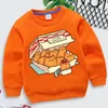 Sweats à capuche Chaton Nuggets Fast Food Chat Graphique Tendance Enfants Vêtements Filles Drôle Animal Rouge Harajuku Chats Sudadera Garçons Sweat 230904