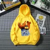 Hoodies Sweatshirts Funny Grizzy and the Lemmings Graphic Hoodie Children Autumn Winter Yellow Hooded Boys Pullover Tracksuits Girls 230904