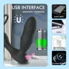 Vibratorer som driver prostata massager -app Bluetooth -kontroll Vibratorstimulator Sexleksak för par Butt Plug -fördröjning Ejakulation Penisring 230904
