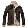 Heren lederen faux Leon S Kennedy motorjas heren winterfleece pluche rijders windjacks synthetische lamswollen jas bruin 230907