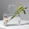 Wazony vas tas Akrilik Hidroponik Transparan Kreatif atas meja tangki ikan kecil pot bunga
