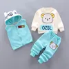 Set di abbigliamento Set di abbigliamento per neonati e ragazze Tricken Fleece Bambini Capispalla con cappuccio Top Pantaloni 3 pezzi Abiti per bambini Costume caldo per bambini 230904