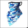 Motorcykelhjälmar Fashion Outdoor Mask Scarves Winter Uni Women Män varm funktionell sömlös halsduk Bandana Neck Er Triangle Warmer Dr DHXFV