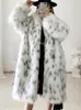 Cappotto invernale da donna in pelliccia sintetica da donna Cappotto casual da donna con stampa leopardata delle nevi Giacca da donna spessa calda di media lunghezza in peluche 230904