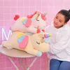 Angel Rainbow Unicorn Bebek Peluş Oyuncak Büyük Bebek Bebek Uyku Yastığı Yastığı Çocukların Doğum Günü Noel Hediyesi Toptan Ücretsiz Ups