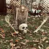 Weihnachtsdekorationen, realistische Skelettpfähle, Halloween, gruseliger Totenkopf, Handknochen für Hof, Rasenpfahl, Garten, Friedhof, Heimdekoration 230905