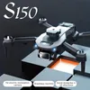 Drone RC com motor sem escova S150: prevenção de obstáculos, posicionamento de fluxo, câmera dupla ajustável, quadricóptero UAV