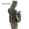 Objets décoratifs Figurines Aqumotic Richesse Déesse Plouto Argent Mascotte 1pc Décoration pour Maison Magasin Femmes Mythe Dieu Ploutos Décor environ 27 cm 230904